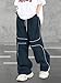 ZAFUL Mens Baggy Pants Y2K Contrast Piping Drawstring Sweatpants Fashion Unisex Oversized Cargo Pants for Men with Pockets Navy Blue M