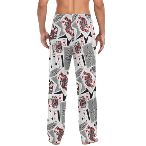 ALAZA Colorful Ice Hockey Player Stylish Cartoon Men's Straight-Fit Pajama Pants Sleep Pants Bottoms2