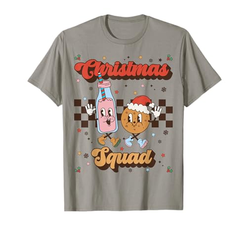 Christmas Squad Milk Cookie Cute Festive Retro Christmas Camiseta