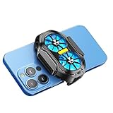 電話クーラー、電話冷却クランプオンパッド ファン2個付き | ゲームプレイ スマートフォン 放熱ツール 映画鑑賞 ライブストリーミング ビデオ放送