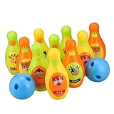 Couleurs vives : les quilles et la boule de bowling sont disponibles dans des couleurs vives et des motifs mignons, ce qui les rend visuellement attrayantes pour les enfants, de bowling d'intérieur, bowling pour enfants
