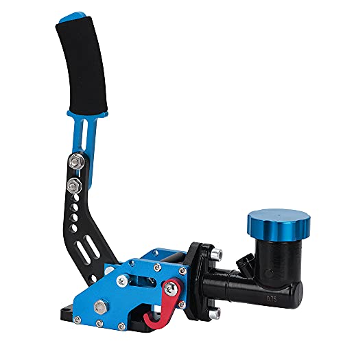 PQY Racing Hydraulic Drift Handbrake Gear Lever W/Oil Tank Hydro E-Brake Rally 3/4 0.75Bar 3/8-24 Parking Adjustable Brake (Blue)