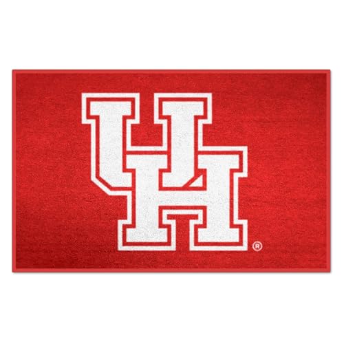 FANMATS - 1528 NCAA University of Houston Cougars Nylon Face Starter Rug 19"x30"