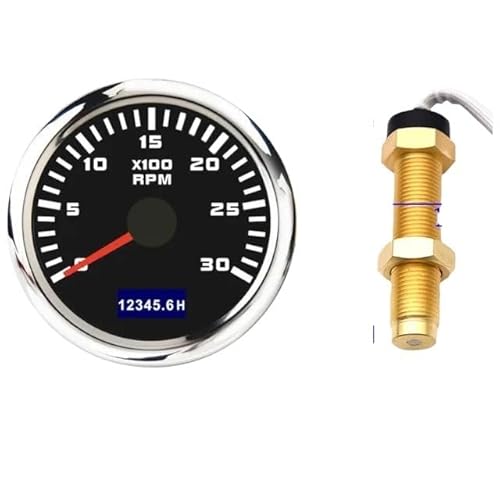 52mm �^�R���[�^�[ + �^�R�Z���T�[ 4000RPM 6000RPM 7000RPM 8000RPM �� �D�� �D�O�@ �G���W�� �^�R�Q�[�W �A���[���[�^�[�t��(Blue)