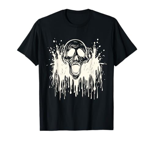 Spooky Ghost Skeleton Zombie Scary Skull Halloween Monster T-Shirt