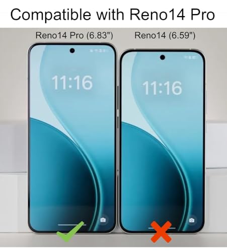 Image of FAD-E Tempered Glass Screen Protector Guard (with camera hole) Compatible for Oppo Reno14 Pro 5G / Reno 14 Pro 5G (Transparent)