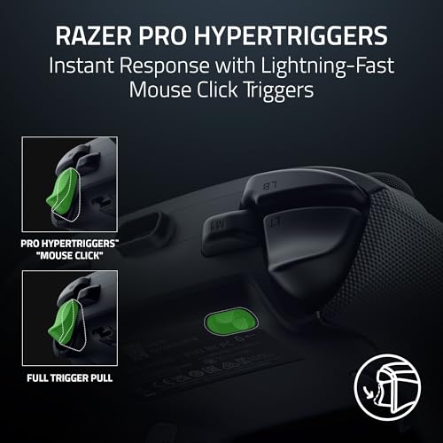 Razer Wolverine V3 Pro 8K PC Wireless Gaming Controller: 8000 Hz Polling Rate - TMR Thumbsticks with Swappable Caps - Up to 36 Hr Battery - 6 Remappable Buttons - Fast Triggers - Carrying Case - Black - Image 7