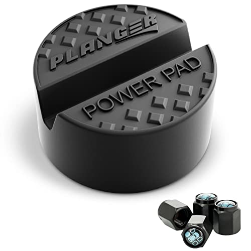 PLANGER® Wagenheber Gummiauflage - Power PAD + 4 VENTILKAPPEN - auf Rangierwagenheber - Schützt PKW und SUV durch Form und Gummi, Geländewagen PLANGER® Wagenheber Gummiauflage - Power PAD + 4 VENTILKAPPEN - auf Rangierwagenheber - Schützt PKW und SUV durch Form und Gummi, Geländewagen