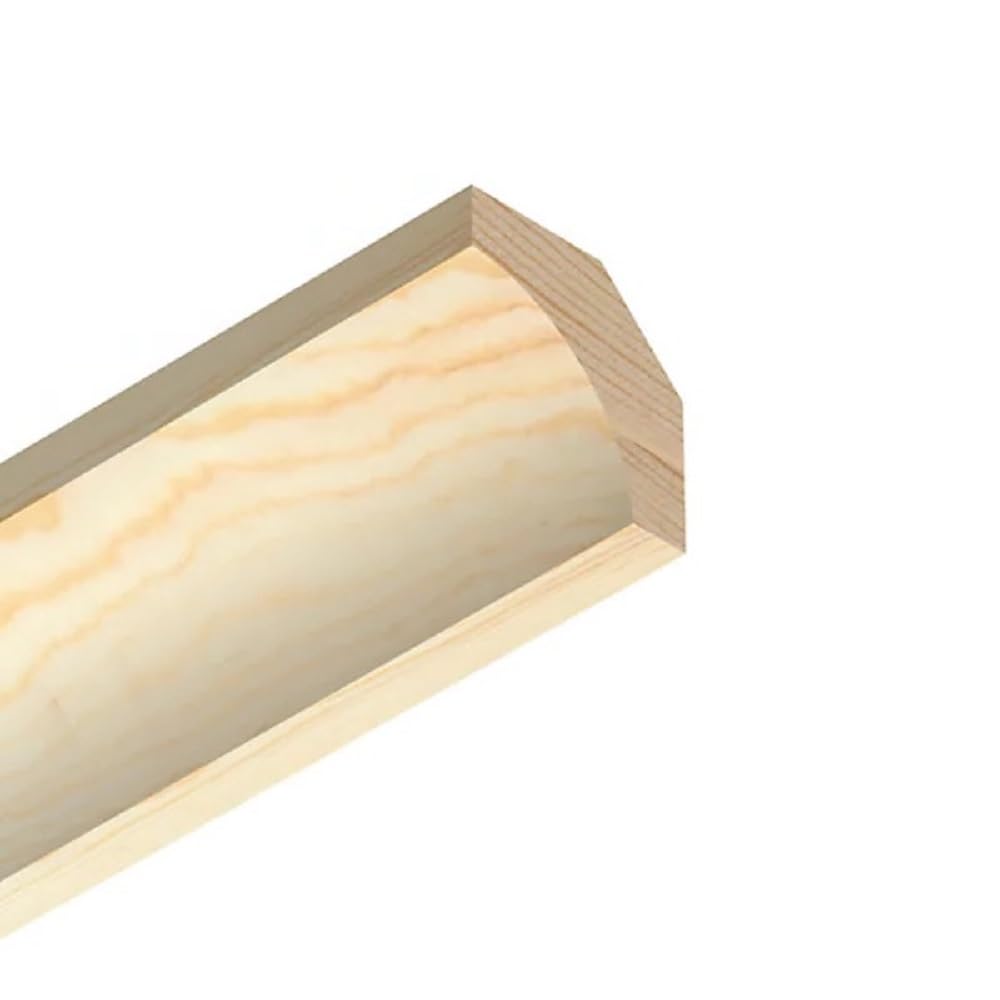 Pine Wooden 21x21mm Scotia Beading 1m Length – Cove Profile Floor Edge Trim, Internal Corners, Natural Softwood Moulding, Easy To Cut And Install Using Panel Pins, Screws Or Adhesive - Pack of 2