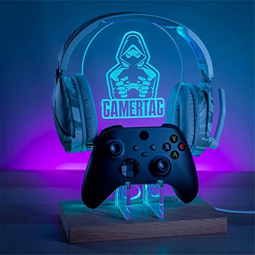 zouwii Support De Casque De Jeu Rvb, Support De Casque Avec Lumière 7 Couleurs - Support De Contrôleur De Console De Station De Jeu LED Rvb - Support De Casque De Contrôleur De Jeu Cover