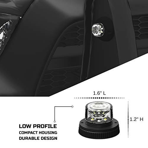 Speedtech Lights Flare 360 Degree Led 18W Strobe Light For Police Cars, Construction Trucks, Service Vehicles, Plows, Emergency Vehicles. Surface Mount Grille Flashing Light - Red/Clear Alternating #TOP4