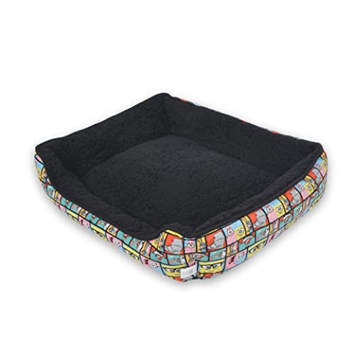 SpongeBob SquarePants for Pets Deco Design Cuddler Dog Bed, 24"L x 19"W x 8"Th, Polyester, Officially Licensed