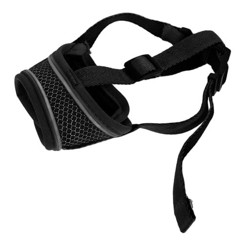 CIYODO Mesh Small Dogs Muzzle: Puppy Muzzle to Barking Biting and Chewing Suitable for Daily Use and Training Sessions S Black