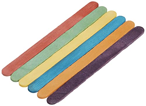 Eco Craft Stix - Ecs 114St Colored- 500Ct -Ecs 114St 4.5" Colored Wooden Craft Sticks - Pack Of 500Ct #TOP2