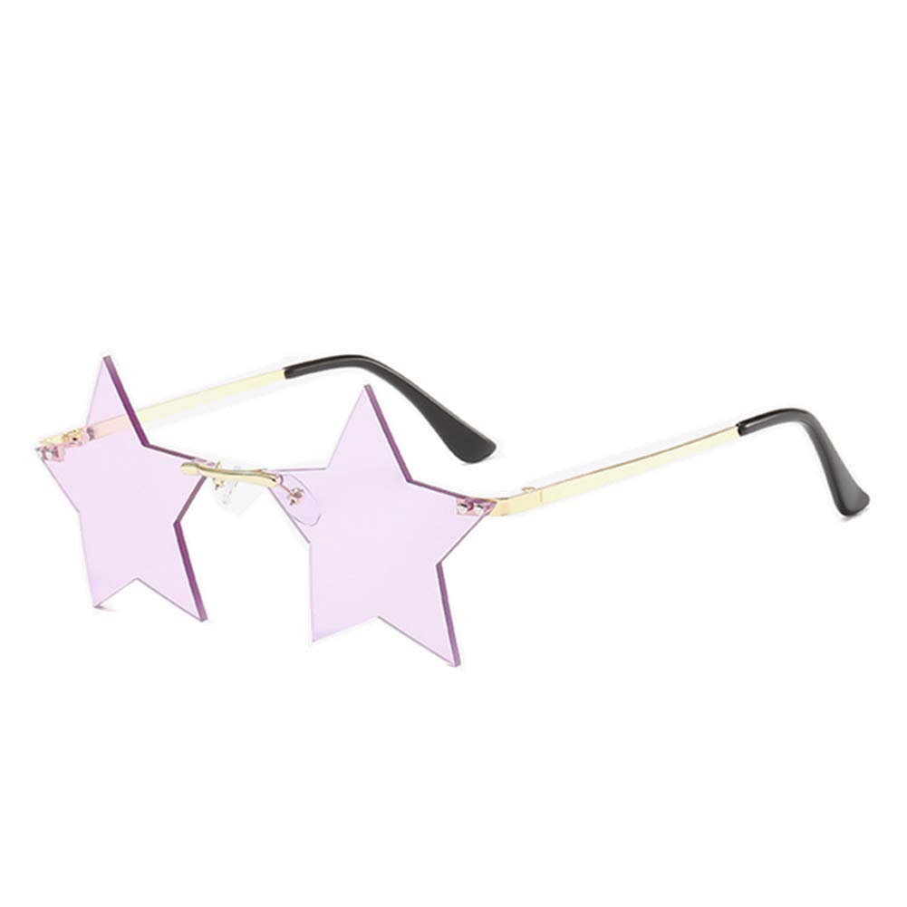 Rimless Star shape Sunglasses Personality Sun Glasses for women/men Party glasses personality pentagram eyewears