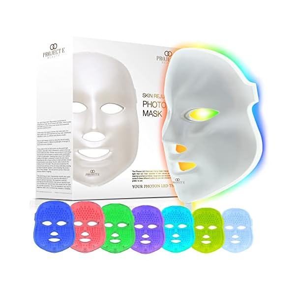 Project E Beauty Skin Rejuvenation Photon Mask | LED Face Mask Light Therapy Red Blue Light Anti-Aging Wrinkle Acne…