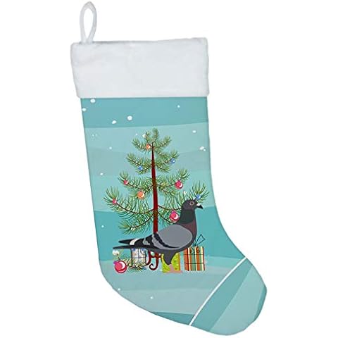 Calcetín navideño Racing Pigeon de Caroline's Treasures Cover