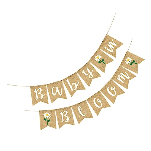 PRETYZOOM 1 Set Shower Banner First Birthday Decorations Delight Bloom Flag Party Banner Fish Tail Hanging Flag