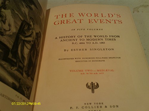 The World's Great Events in Five Volumes: A His... B000RFT1X0 Book Cover