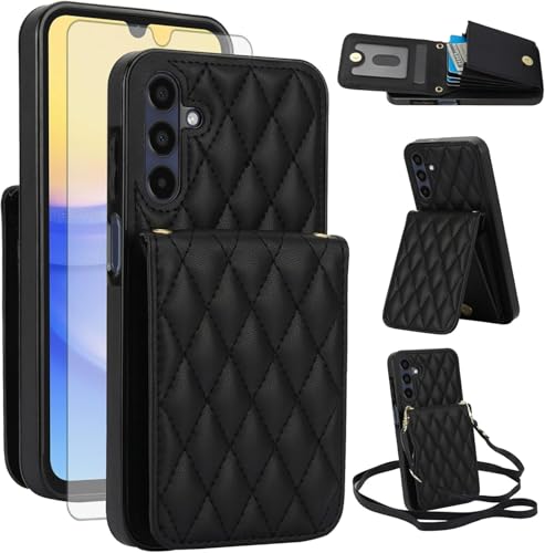 Housse portefeuille pour Samsung A15 5G en cuir synthétique avec fente crédit