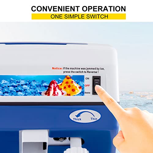 Rasierte Eis- Und Schneekegelmaschine 265 Lbs/H, Kommerzielle Eis-Slush-Maschine Hochleistungs-Eisbrecher-Maschine… – Bild 7