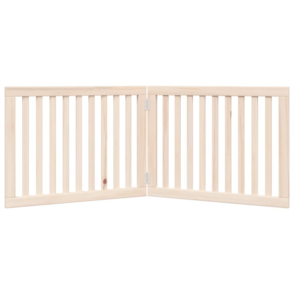 vidaXL Cancello per Cani Pieghevole 2 Pannelli 160 cm Legno di Pioppo, cancello per animali domestici, cancello di sicurezza per cani, cancello per cuccioli per scale