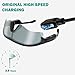 Compatible with Giikbyte Smart Glasses Charger, Magnetic Replacement Charger Compatible for Giikbyte Polarized Sunglasses (2 Pack-Black+Black)