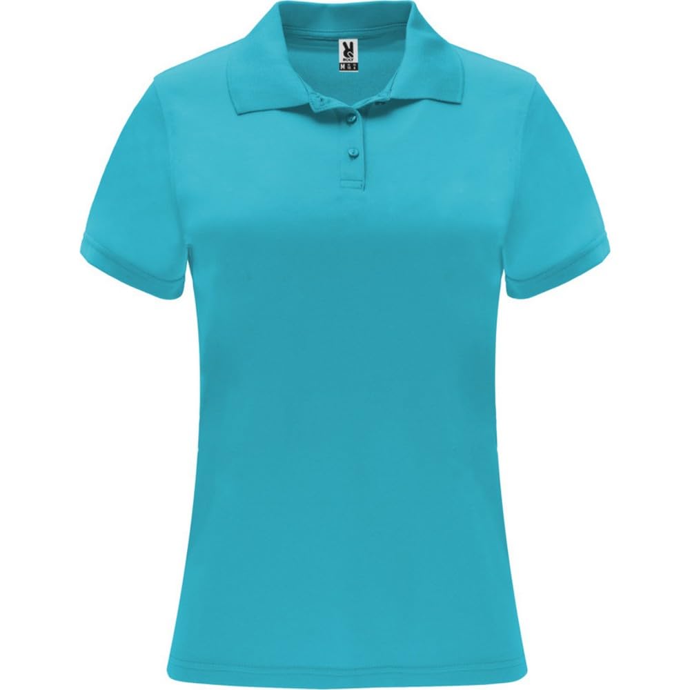 Roly Women's Turquoise / Monzha Short-Sleeved Sports Polo Shirt (Xl) (Turquoise)