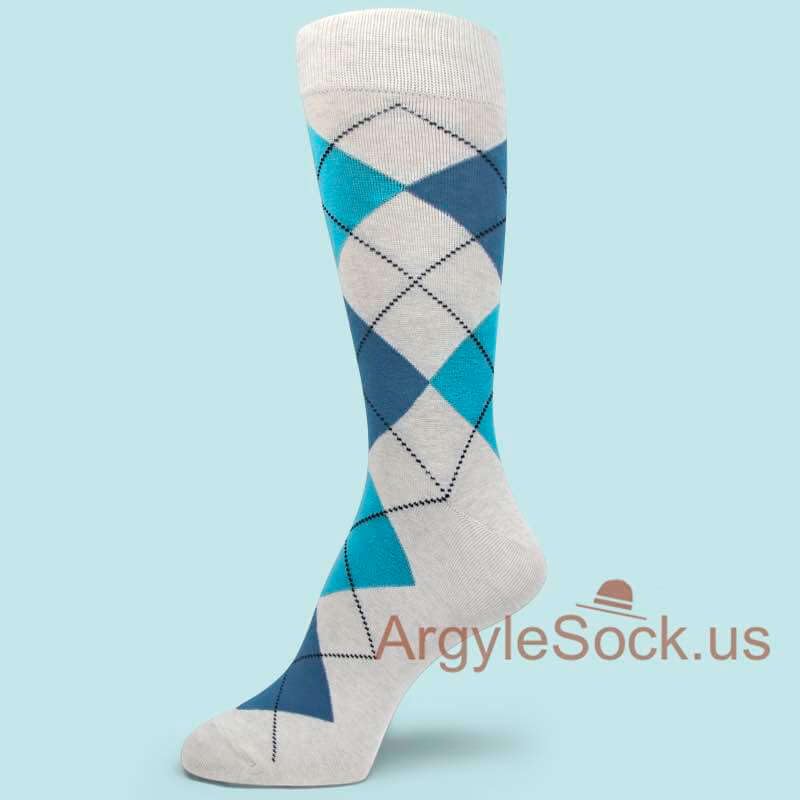Spotlight Hosiery Men's/Groomsmen Gift Argyle Wedding Dress Socks, Men Size 10-13, 1PR2