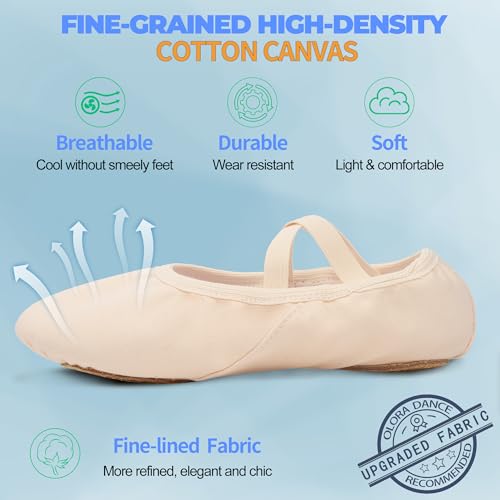 Adult Ballet Shoes Women Girls Leather Split Sole Canvas Yoga Ballerina Dance Flats Style Slippers for Dancing2