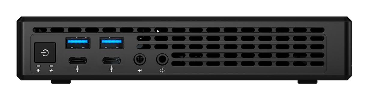 ASRock Jupiter X300 Mini PC Barebone, AMD Socket AM4, DDR4 fino a 64GB, 2.5" HDD & SSD, HDMI, USB-C, Nero