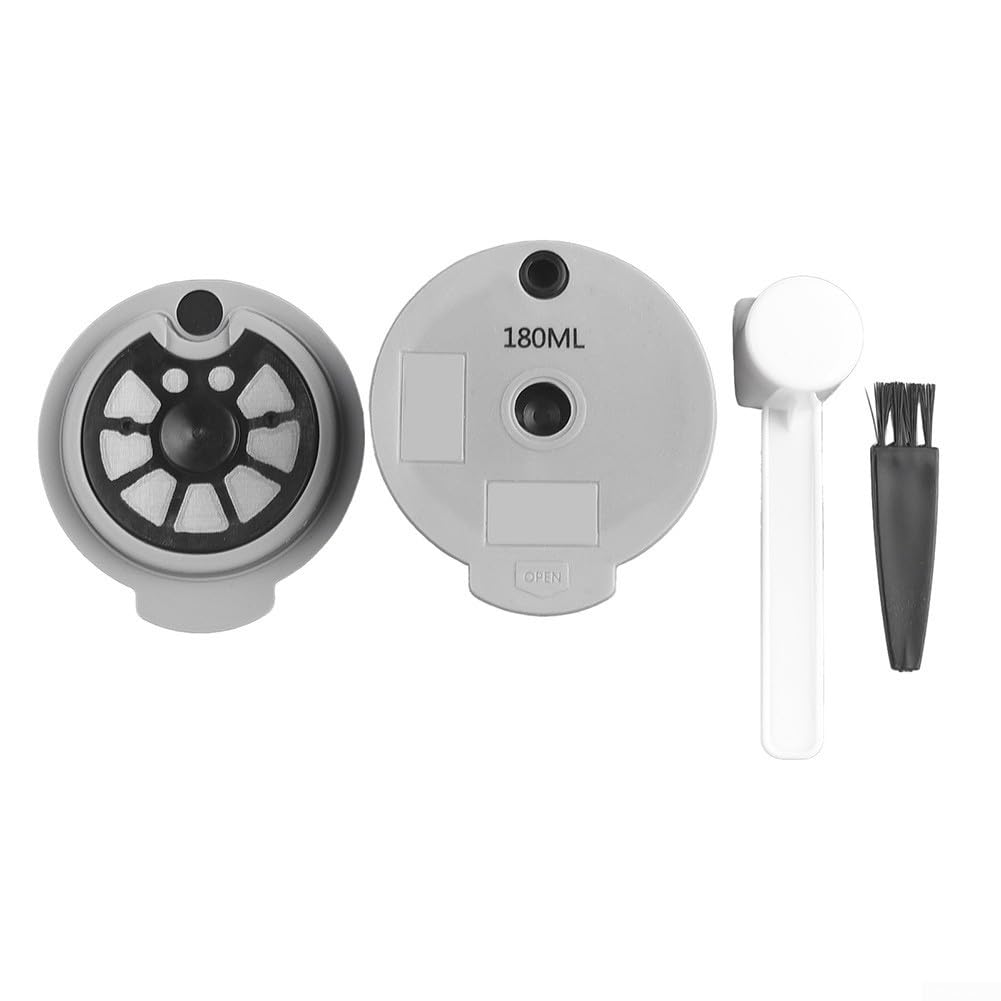 Filtro de cápsulas de café reutilizable para máquinas Bosch, cápsula de café con tapa de silicona y cepillo de limpieza, malla densa para un sabor rico
