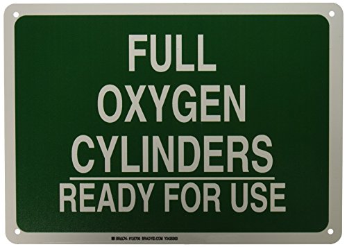 Panneau de danger oxygène Brady 125700 pour zone de stockage industrielle et bouteilles pleines