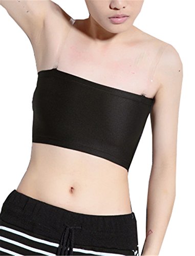 3 rows clasp super flat les lesbian compression tube top straples…