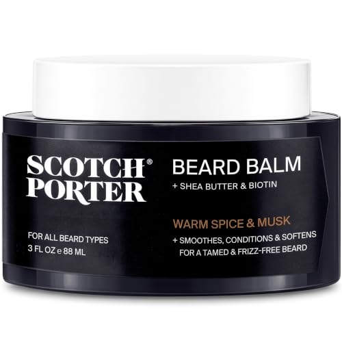 Scotch Porter Conditioning Beard Balm for Men, Warm Spice & Musk