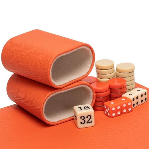 Backgammon Mini Portátil en Estuche de Cuero Sintético miniatura 4
