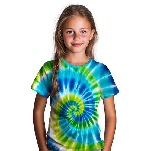 Kids Tie Dye Shirt for Boys Girls Children Tie-Dye Hippes Tshirt Short Sleeve Tee Shirt for Todder4