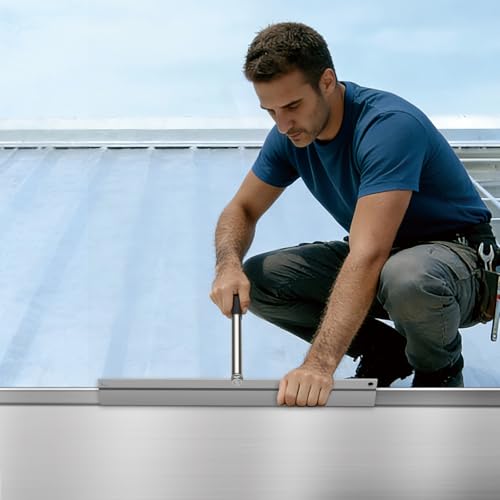 Cintreuse pour tôle de 38,1 cm et outil de pliage robuste en acier 24 Ga avec trous - 7