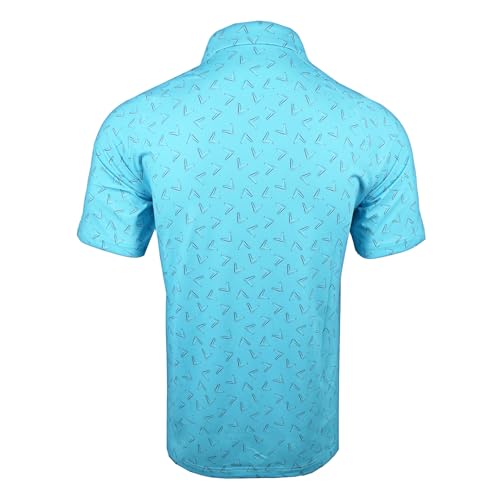 Callaway Golf All-Over Large Chev Printed Polo Azul Curacao Talla Large miniatura 2