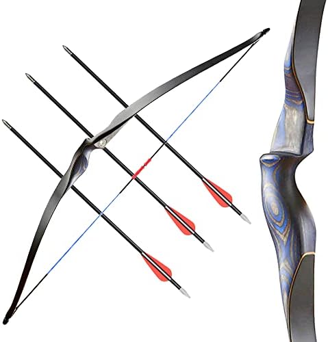 TACHYON ARCHERY Wooden Bow and Arrow Set for Kids Youth Recurve Bow with 3 pcs Carbon Arrows Handmade Wooden Kids Bow for Outdoor Sports and Practice 10 lbs TACHYON ARCHERY Wooden Bow and Arrow Set for Kids Youth Recurve Bow with 3 pcs Carbon Arrows Handmade Wooden Kids Bow for Outdoor Sports and Practice 10 lbs