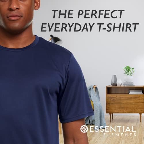 Mens Energetic T-Shirt - Fast-Dry Athletic Exercise Coaching Stretch Crew Neck Quick Sleeve High 5 Pack 5 41kcy7T2l+L. AC