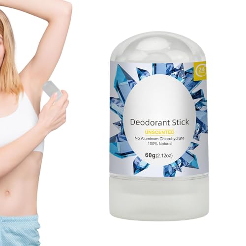 Barra desodorante Crystal – Protector contra el sudor de piedra mineral pura Sin químicos Protección duradera 152 g Diseño sólido | Neutralizador de olores corporales Solución de cuidado personal Adul