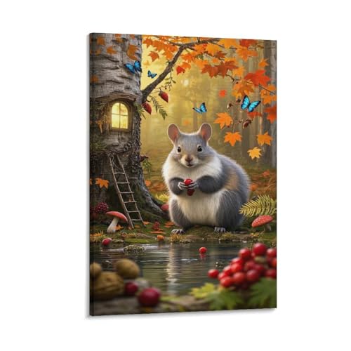 Toile octodon degus imperméable et résistante aux UV pour une décoration murale durable