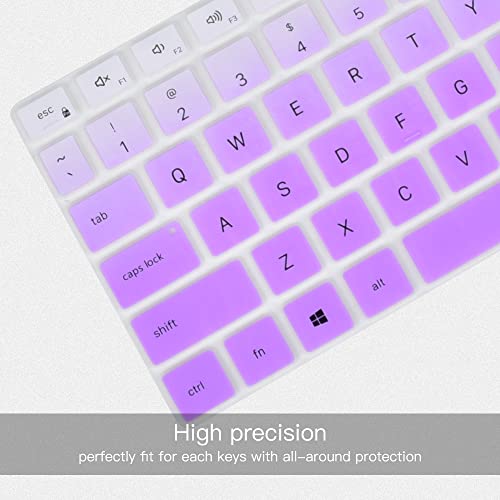 Keyboard Cover For 2022 New Dell Inspiron 15 5510 5515 5518 7510 3510 3511 3515, Dell Vostro 15 3510 5510 5515 Laptop, Dell Inspiron 16 7610, Dell Latitude 3520 Keyboard Skin Protector, Ombre Purple #TOP2