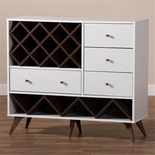 Gabinete para vino Baxton Studio Savino madera miniatura 7