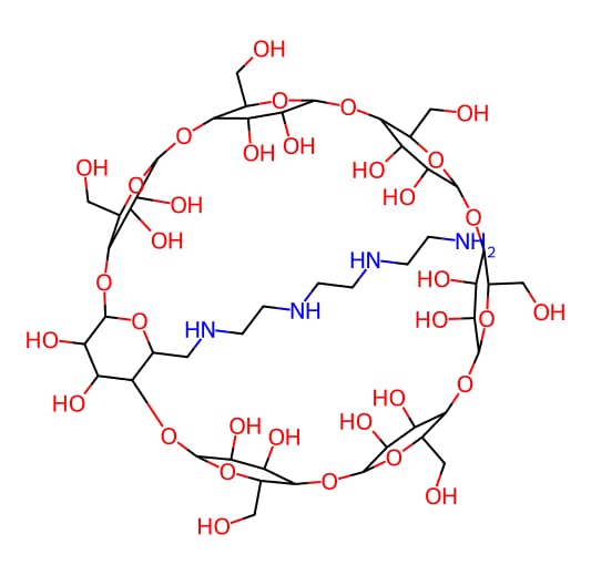 Mono-(6-triethylenetetramine-6-deoxy)-β-cyclodextrin,CAS:65294-33-9, with high Purity≥99%,1g