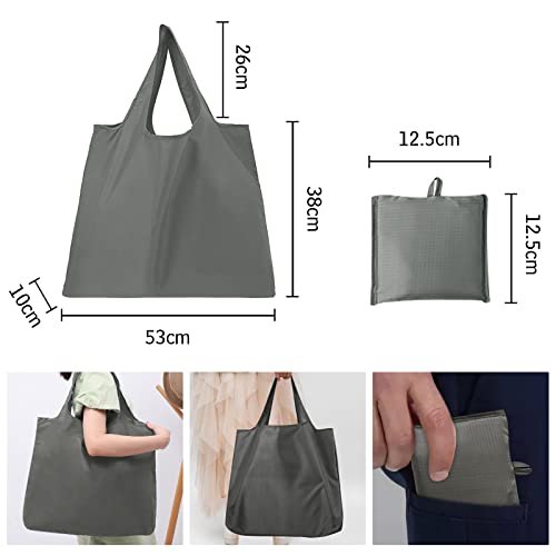 Autrucker Reusable Shopping Bag Foldable Shopping Bag Eco Waterproof Shopping Tote Bag Washable Grocery Bags for Shopping Storage - Image 2