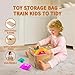 Translucent Building Block Set with Toy Storage Bag, 30 Pcs Light-Passing Stacking Toys for Kids Ages 3+, STEM Preschool Educational, Light Table Compatible, Gift for Toddlers & Children