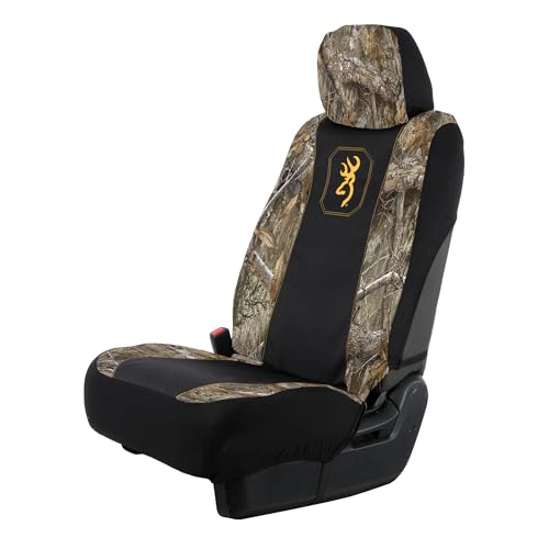 Browning Universal Low Back and Bench Seat Covers Water and Dirt Resistant Car Truck and SUV Seat Covers Morgan (Realtree Edge) Low Back (2 Pack)