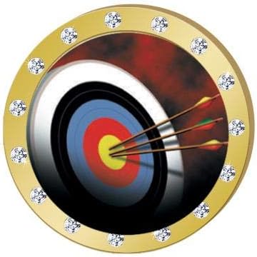 Crown Awards Archery Gold Rhinestone Pin, Gold Archery Pins Prime
